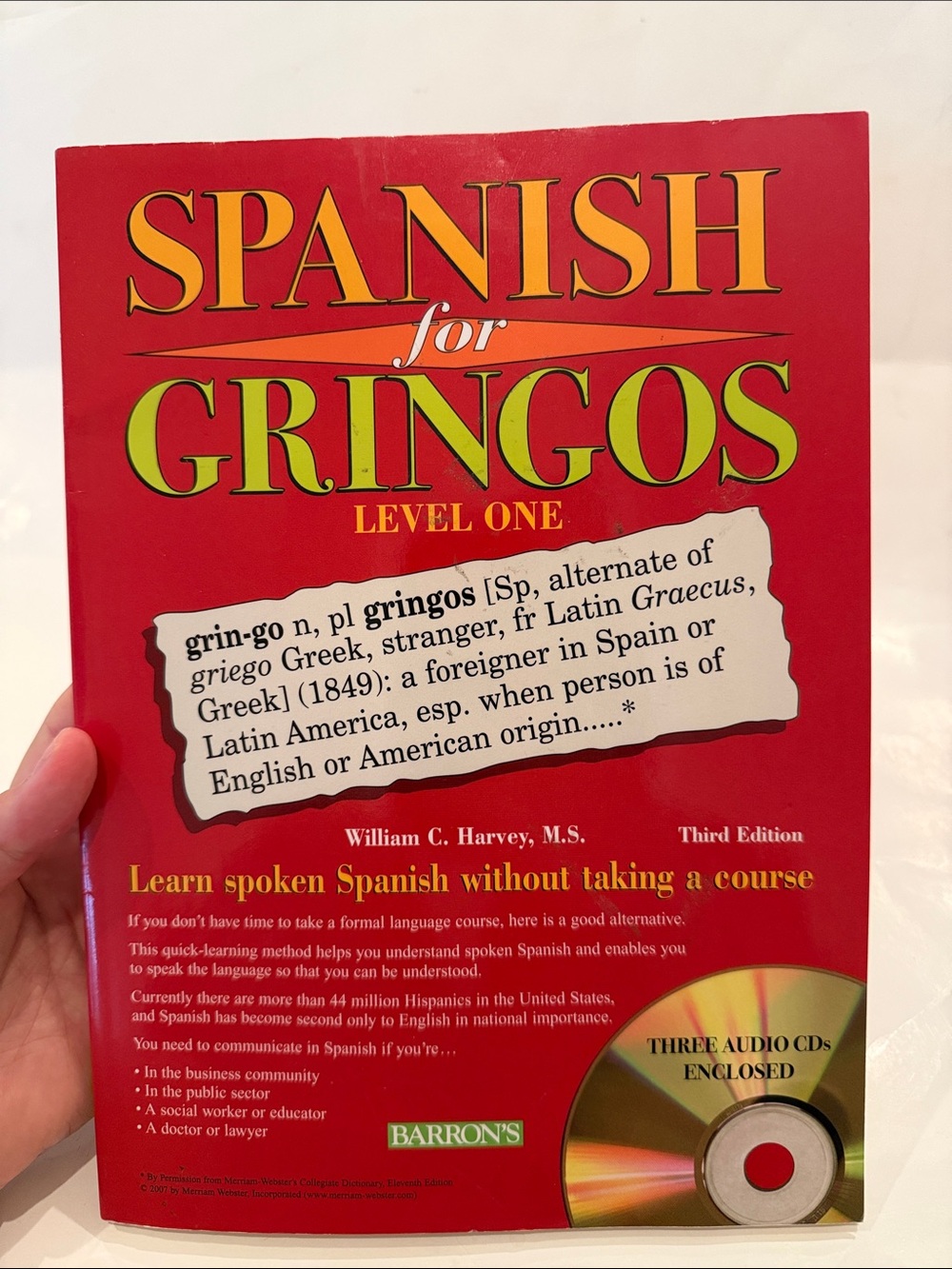 Spanish for Gringos Level One - Red & Lime Green Cover